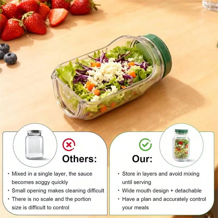 Recipient pentru salată portabil SHEIN, mix culori