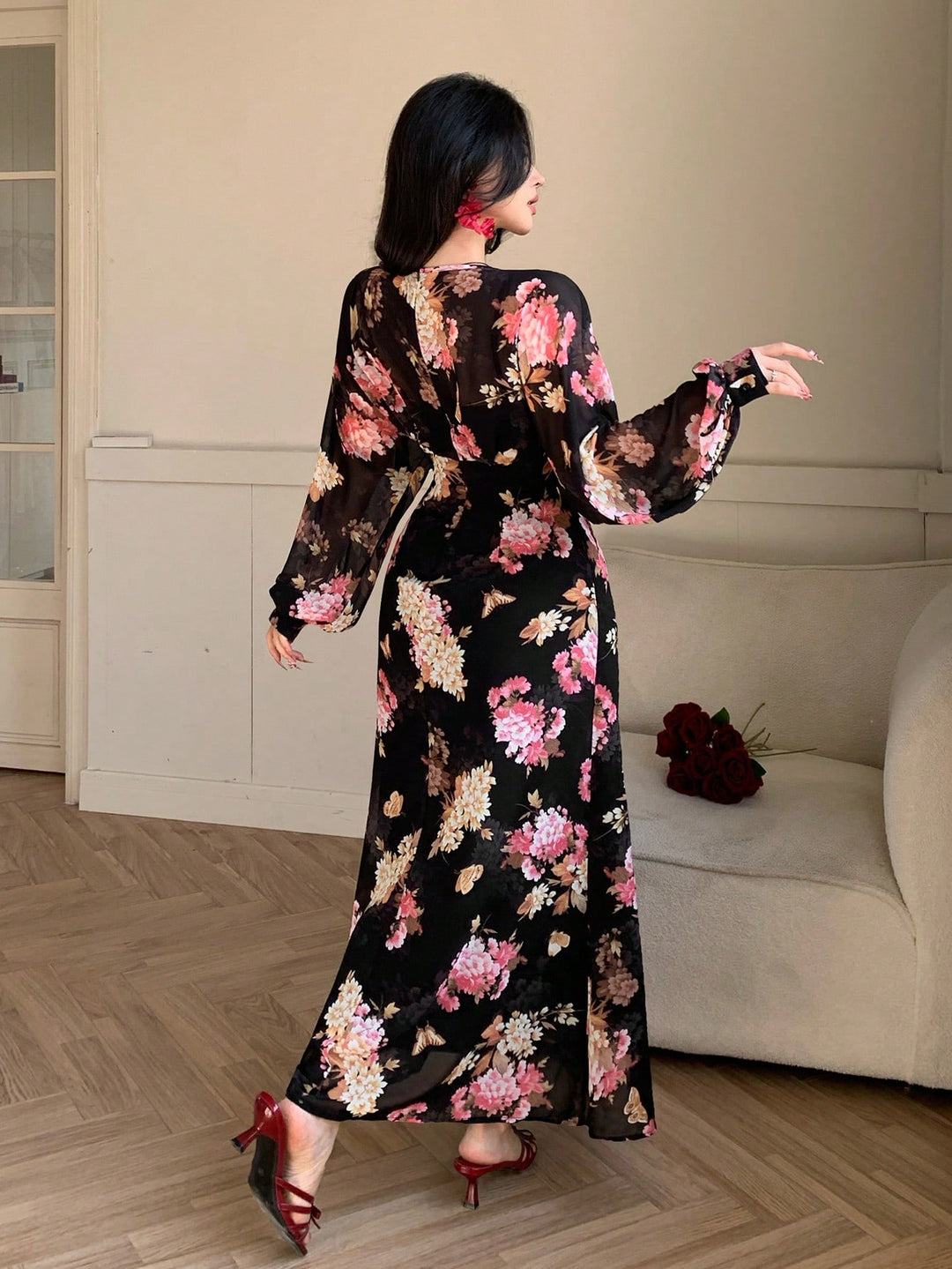 Rochie maxi SHEIN, negru