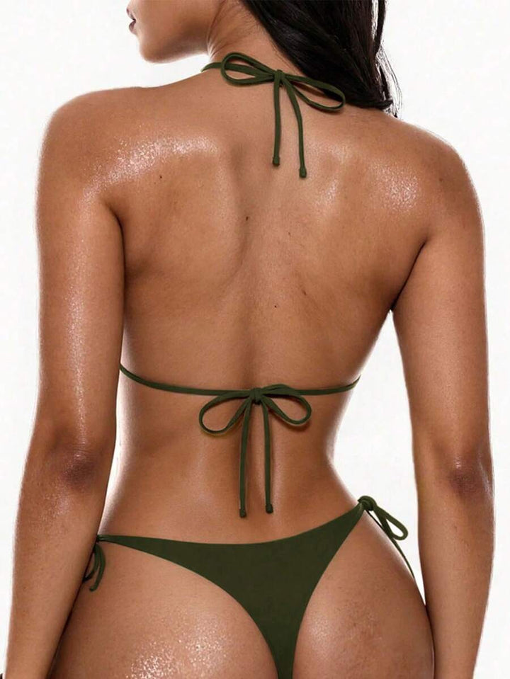 Costum de baie SHEIN, verde