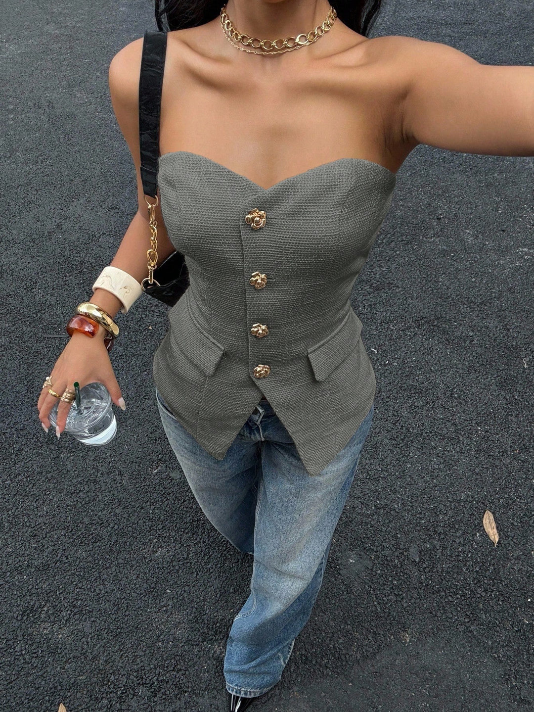 Top SHEIN, gri