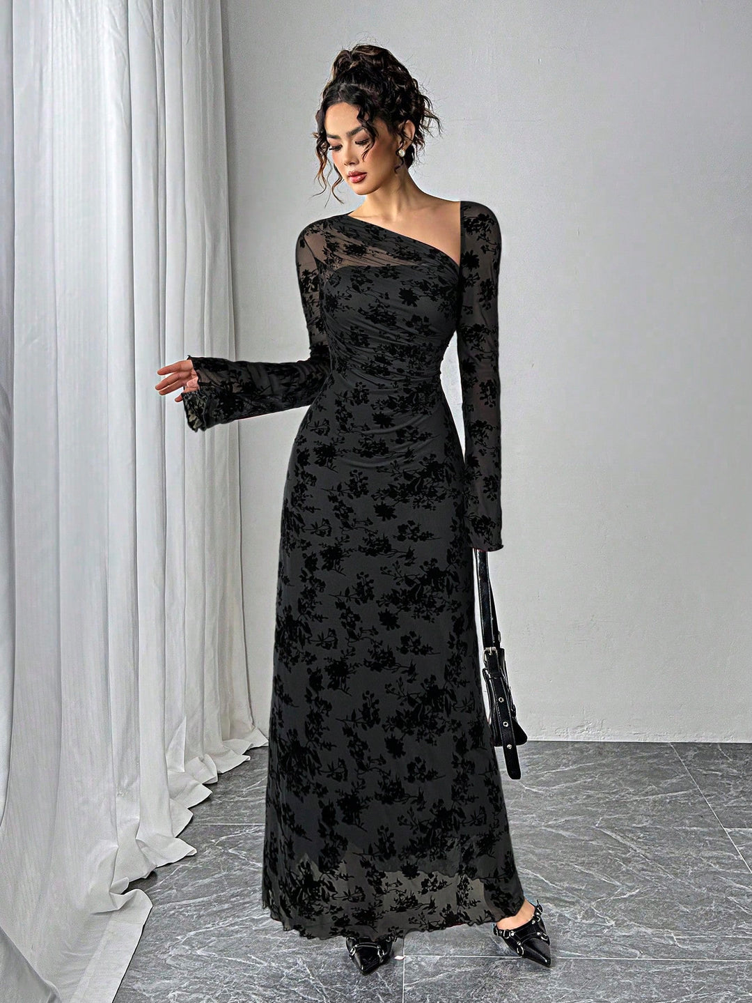 Rochie maxi SHEIN, negru