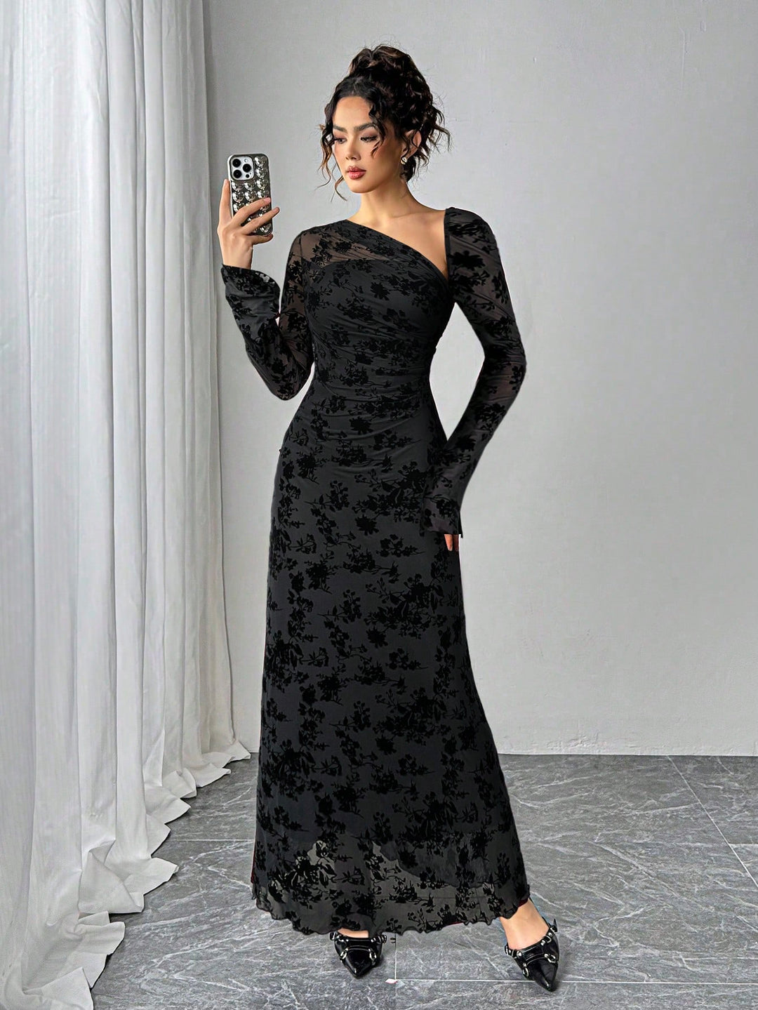 Rochie maxi SHEIN, negru