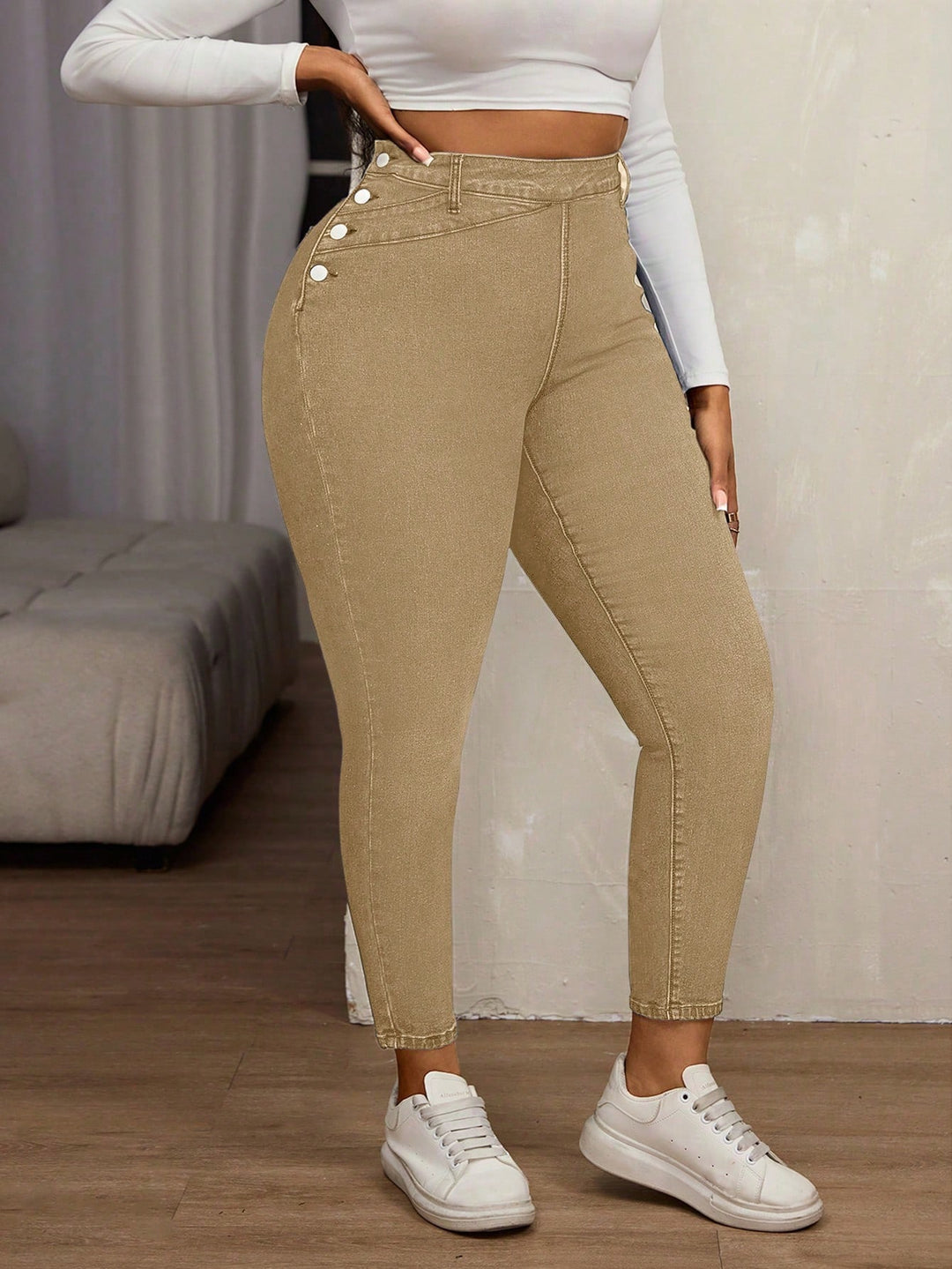 Jeans SHEIN, kaki