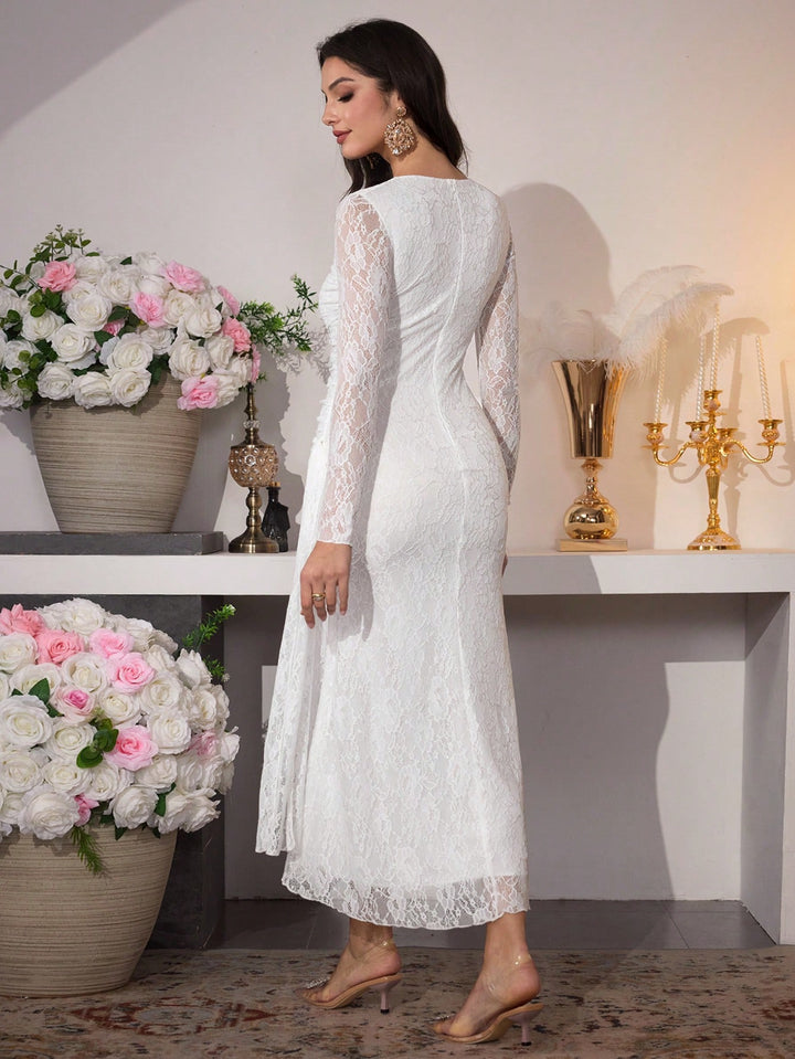 Rochie maxi SHEIN, alb