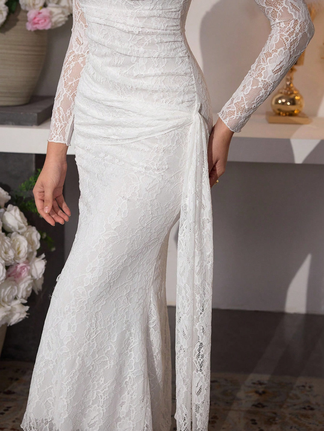 Rochie maxi SHEIN, alb