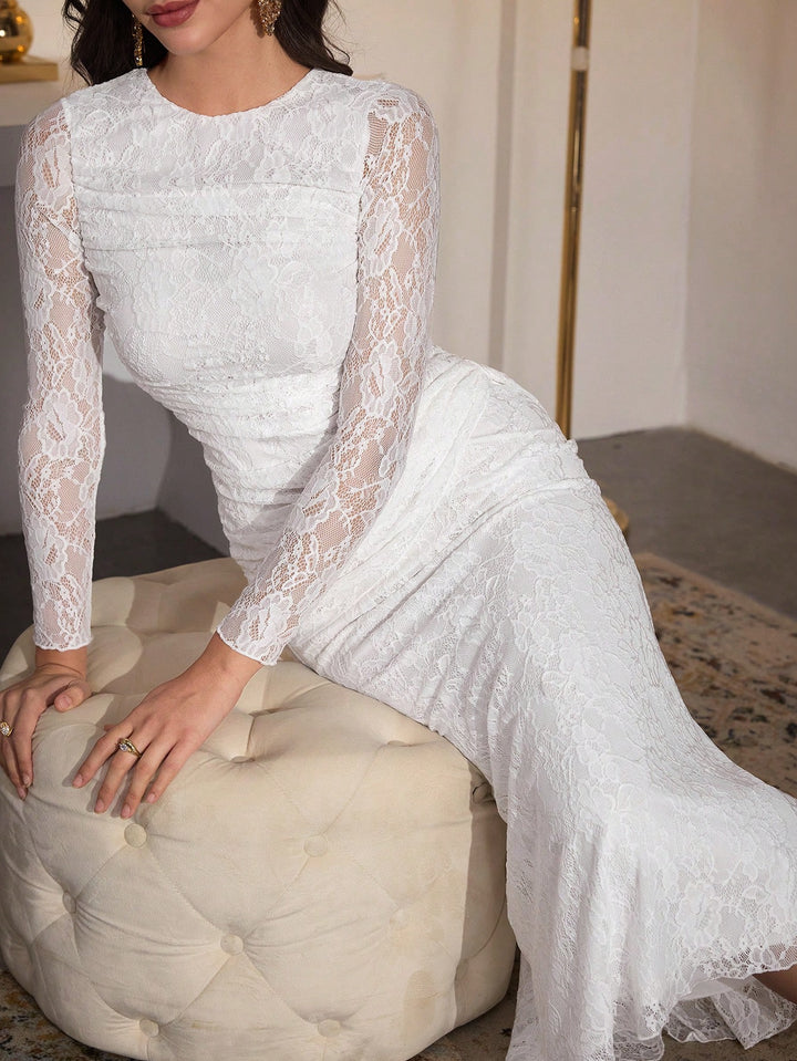Rochie maxi SHEIN, alb