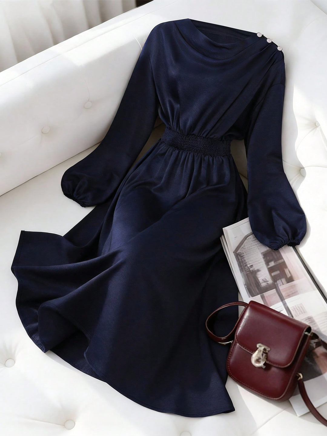 Rochie midi SHEIN, albastru