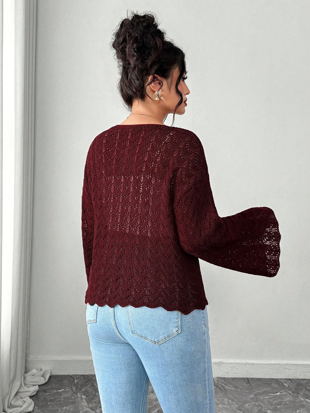 Cardigan SHEIN, vișiniu