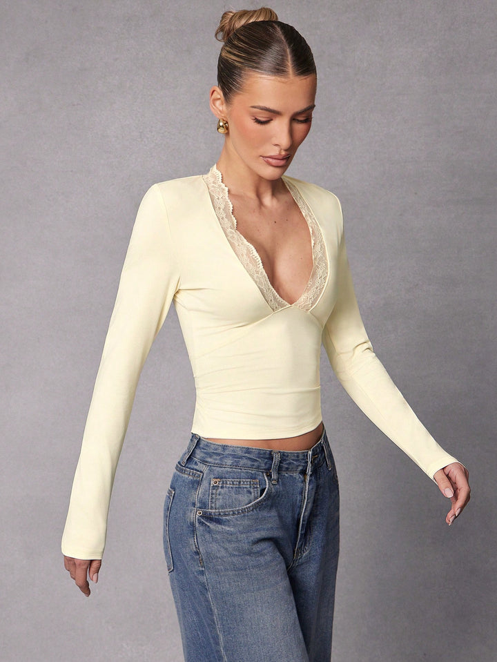 Top SHEIN, galben