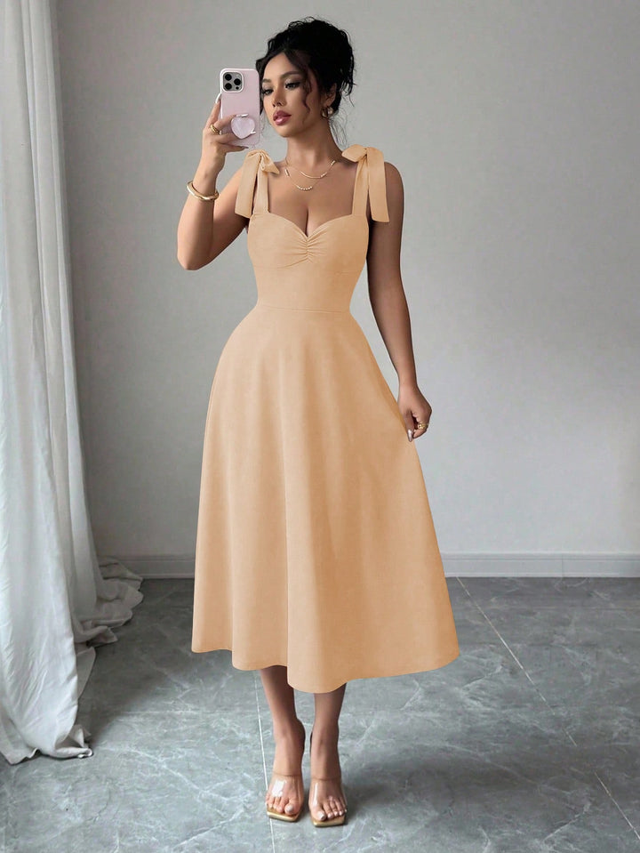 Rochie midi SHEIN, bej