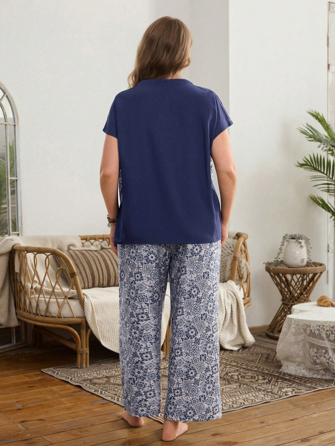 Set pijamale SHEIN, albastru