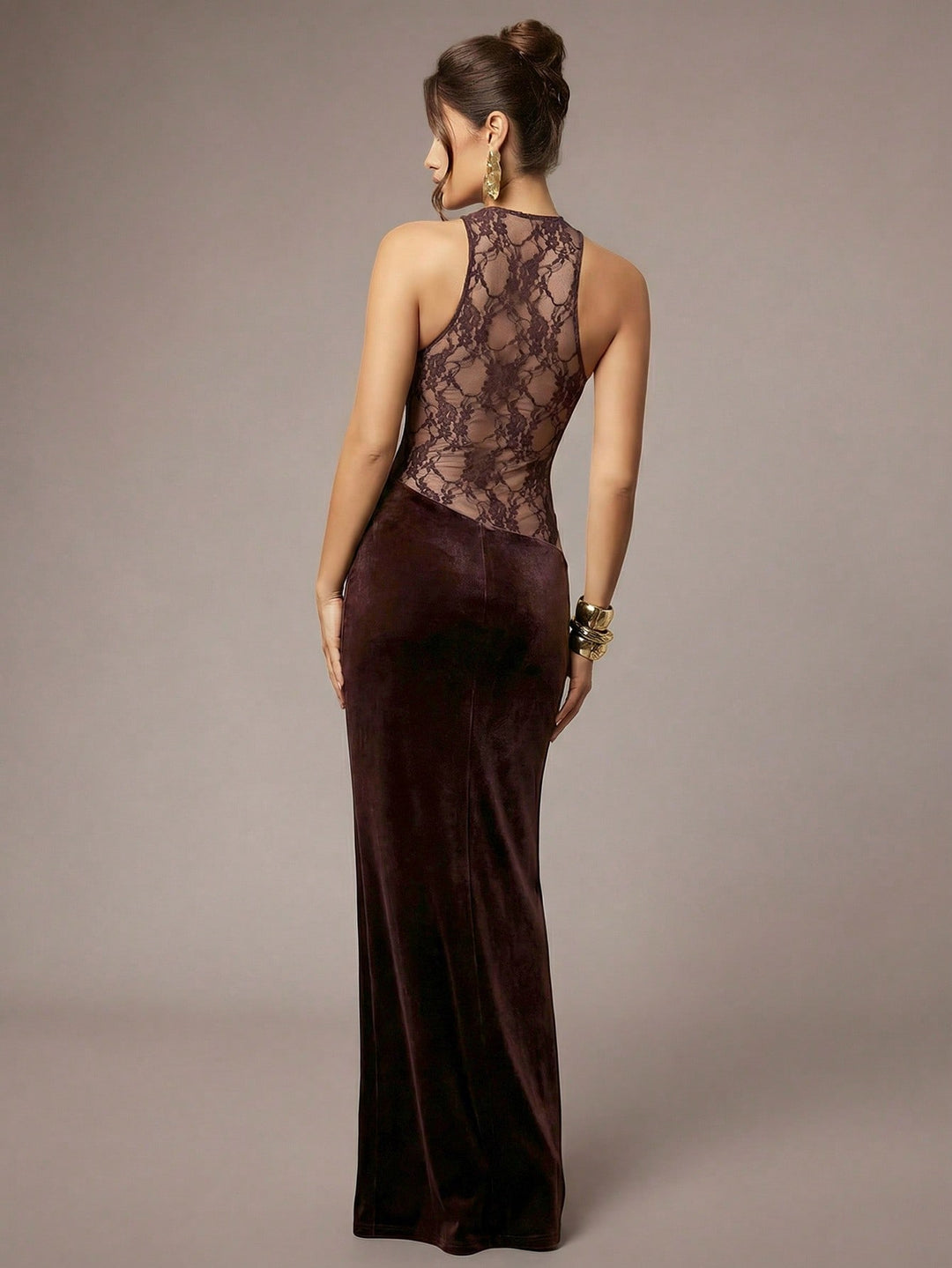 Rochie maxi SHEIN, maro