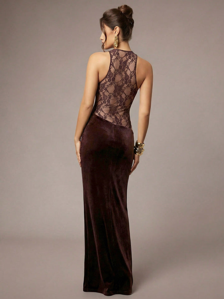 Rochie maxi SHEIN, maro