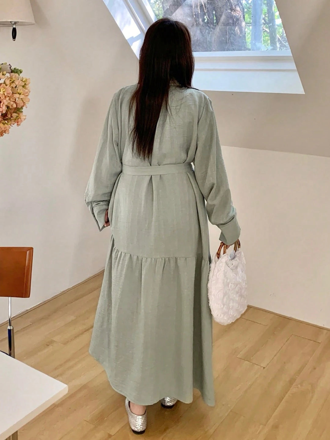 Rochie maxi SHEIN, verde
