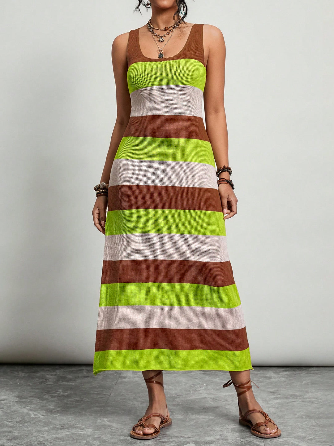 Rochie maxi SHEIN, mix culori