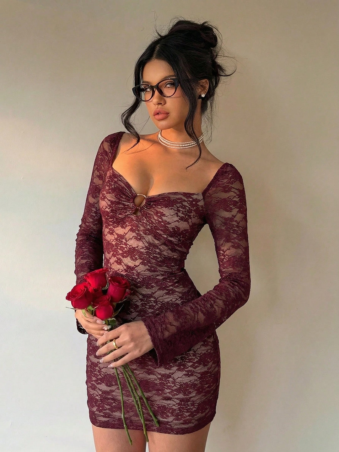 Rochie mini SHEIN, vișiniu