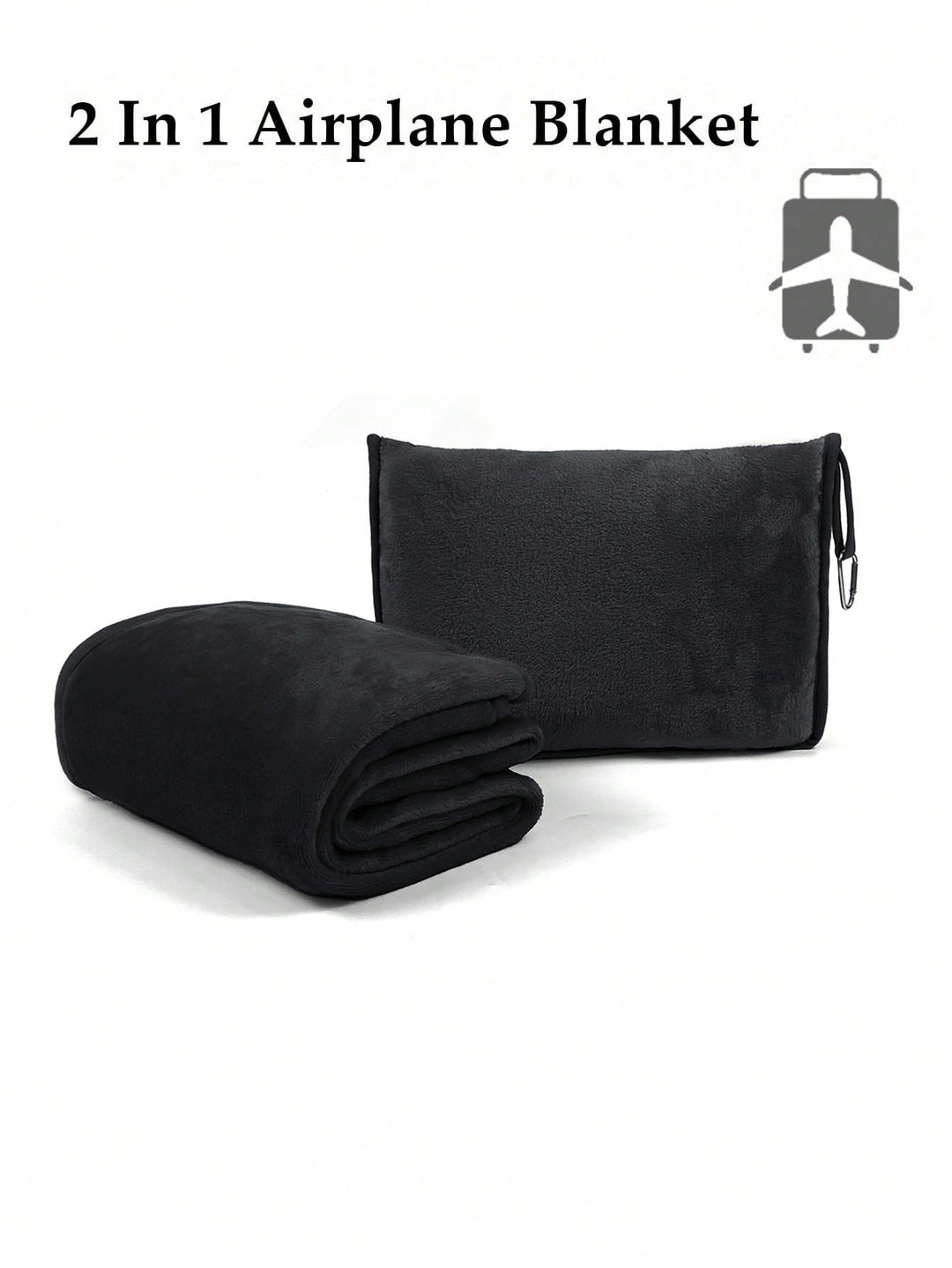 Set de patură pentru călătorie SHEIN, negru