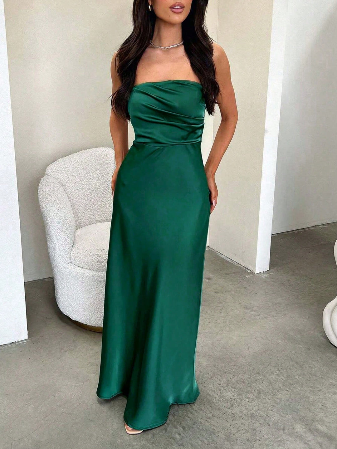 Rochie maxi SHEIN, verde