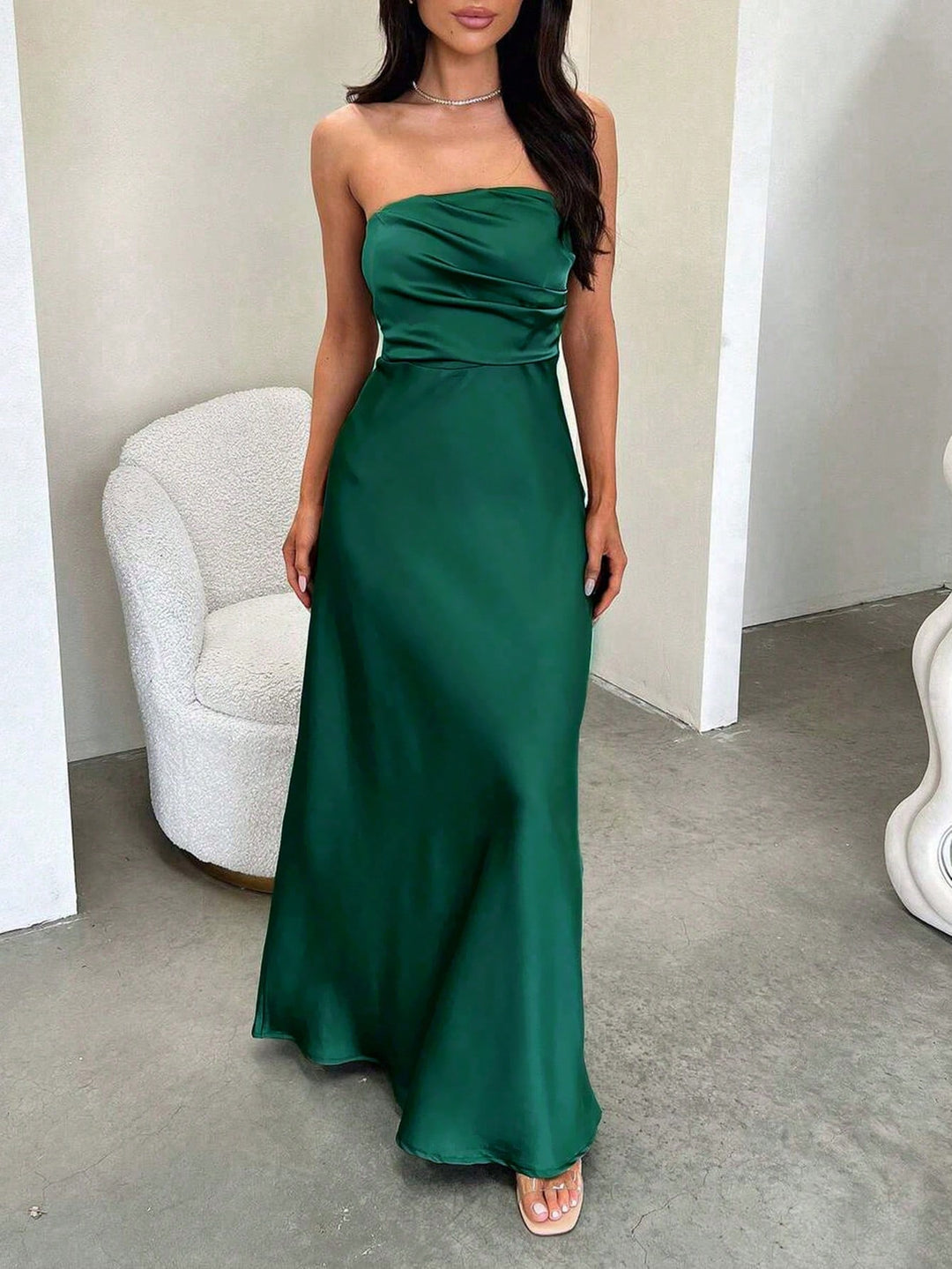 Rochie maxi SHEIN, verde