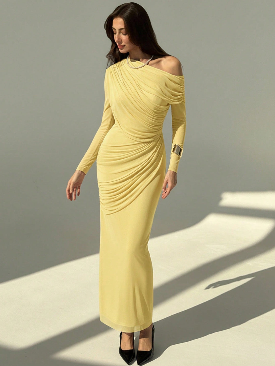 Rochie maxi SHEIN, galben