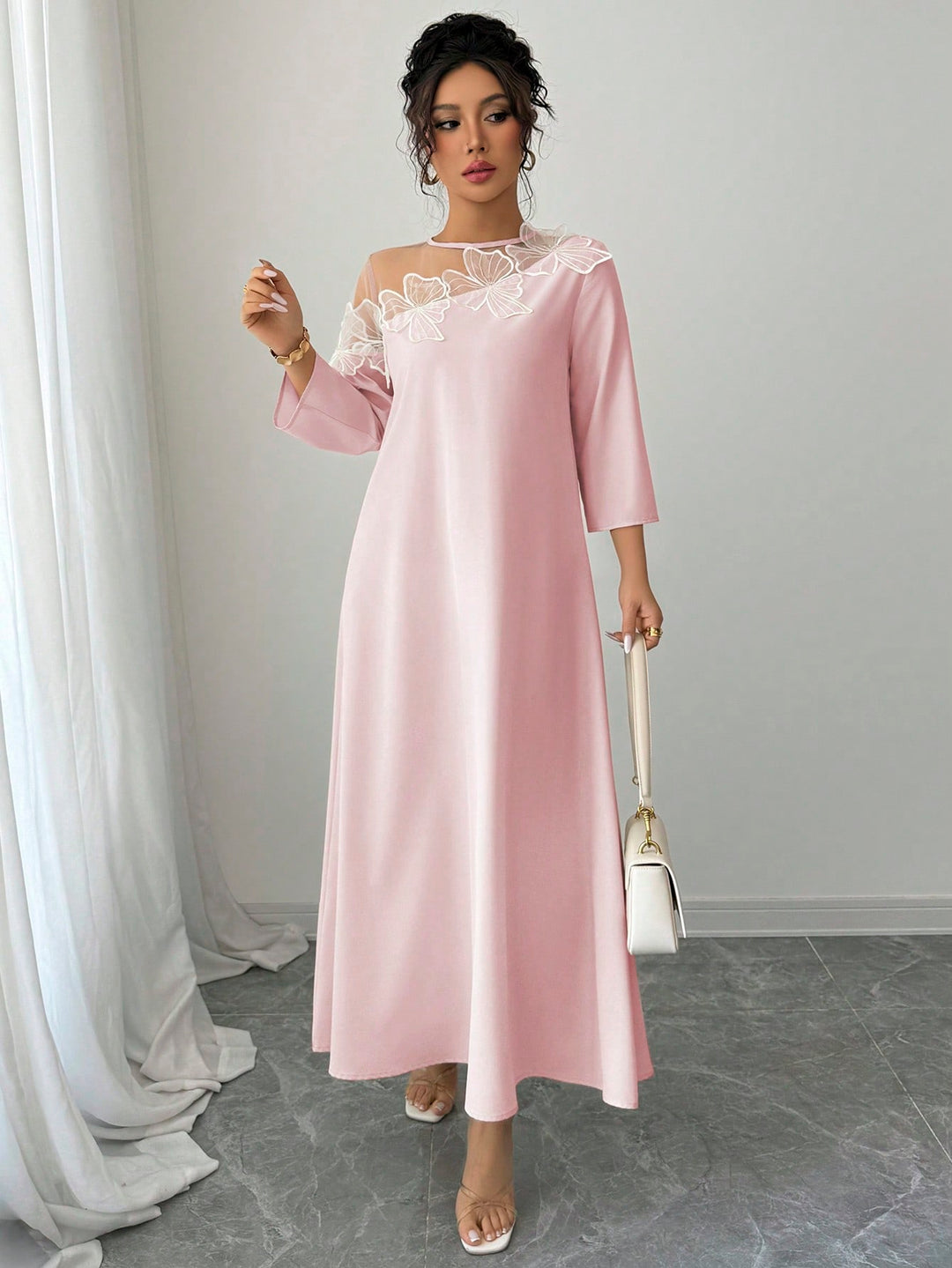 Rochie maxi SHEIN, roz