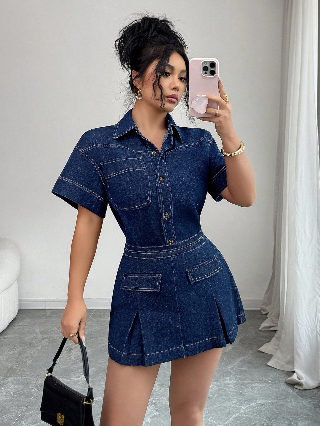 SHEIN mini szoknya, kék