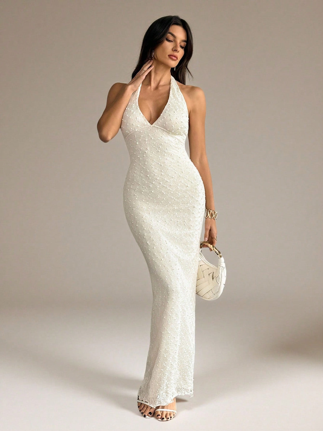Rochie maxi SHEIN, bej
