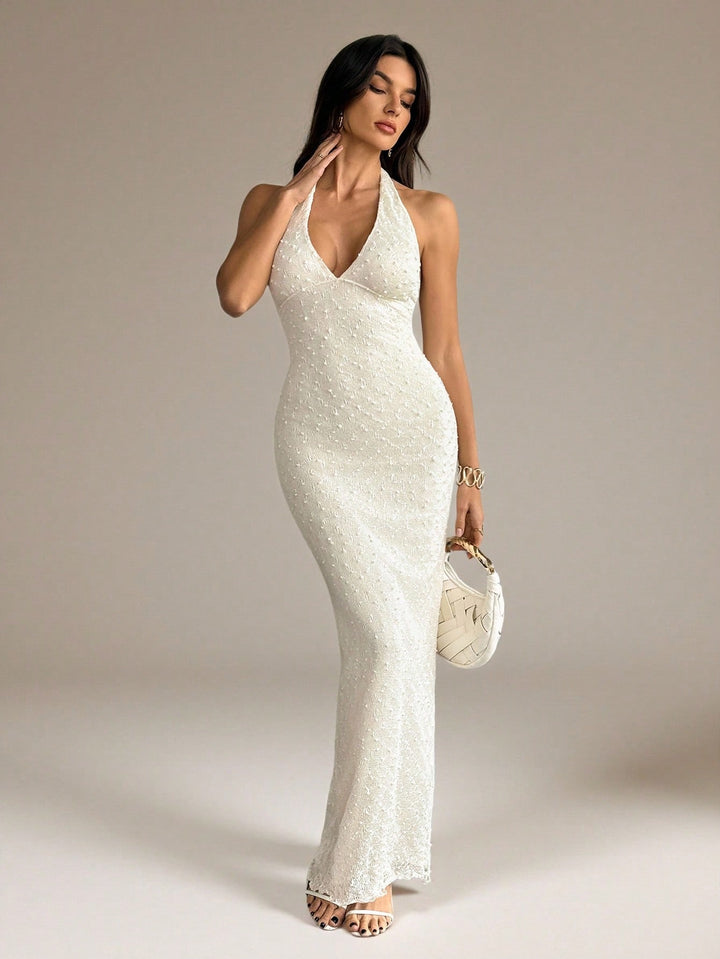 Rochie maxi SHEIN, bej