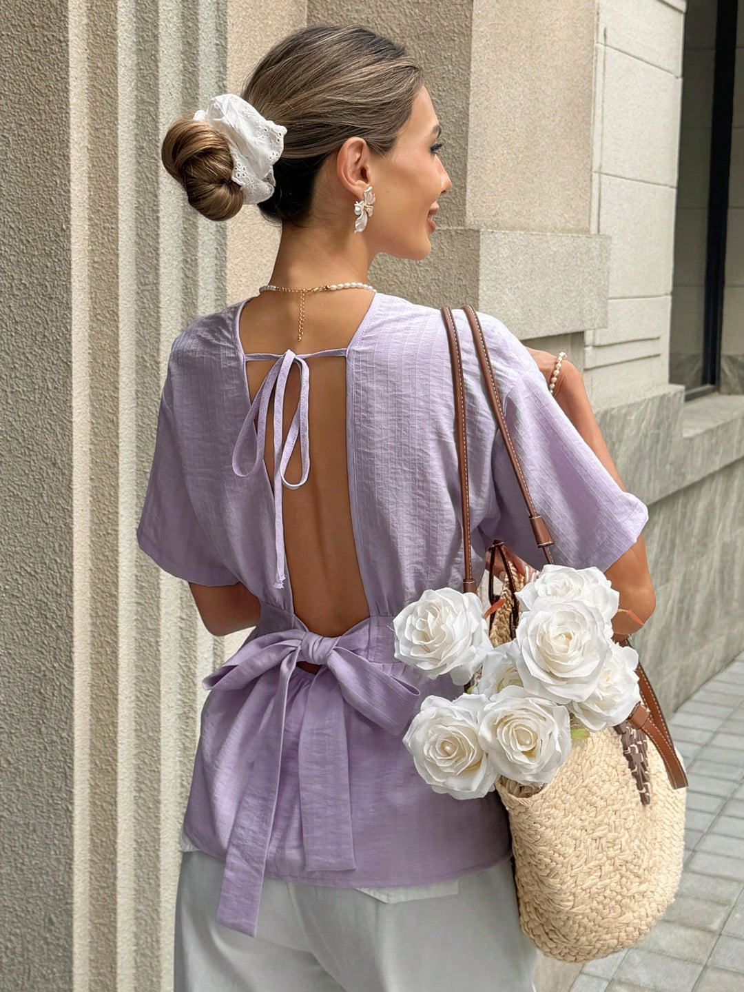 Bluza tip cămașă SHEIN, roz
