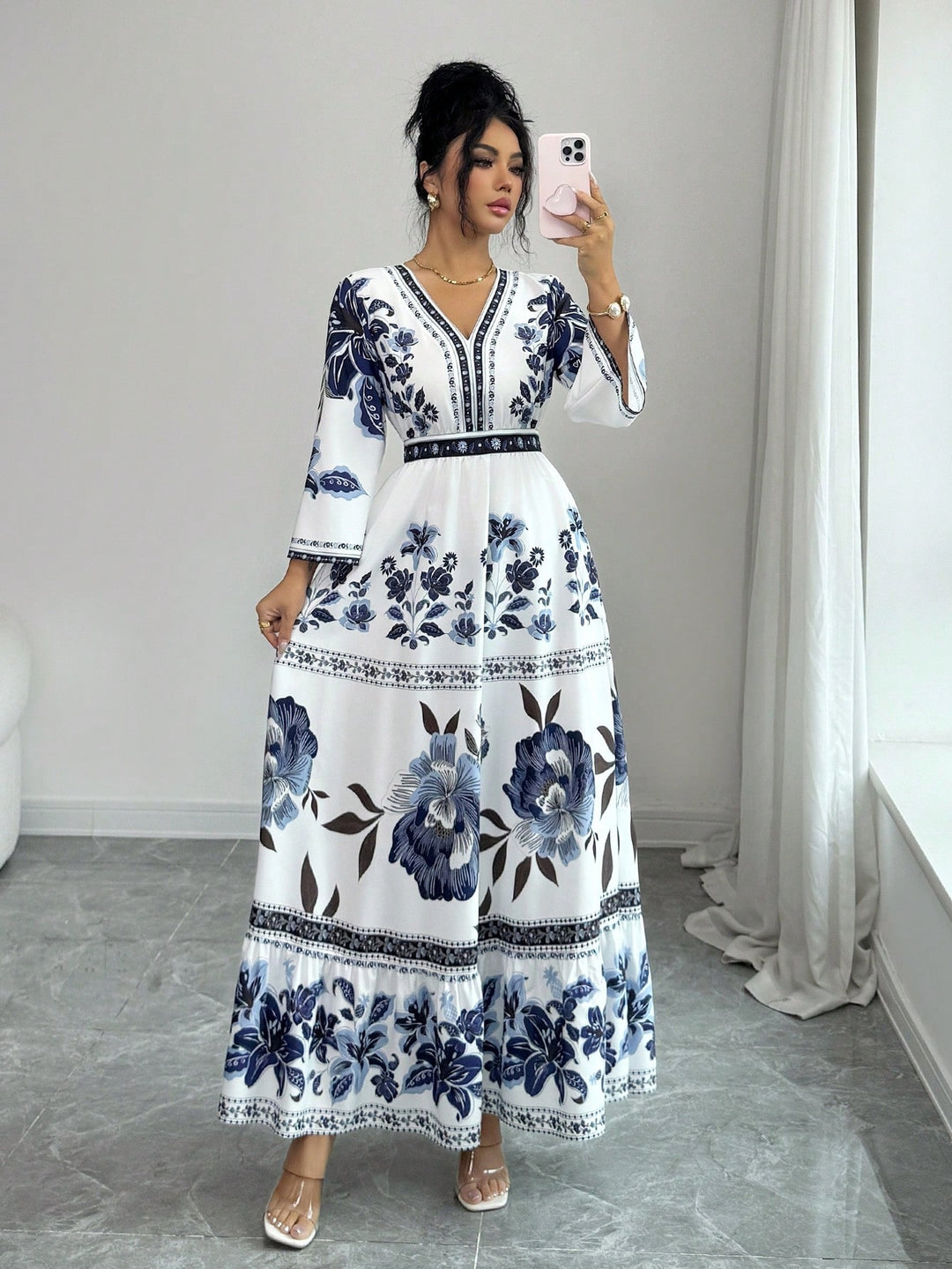 Rochie maxi SHEIN, mix culori