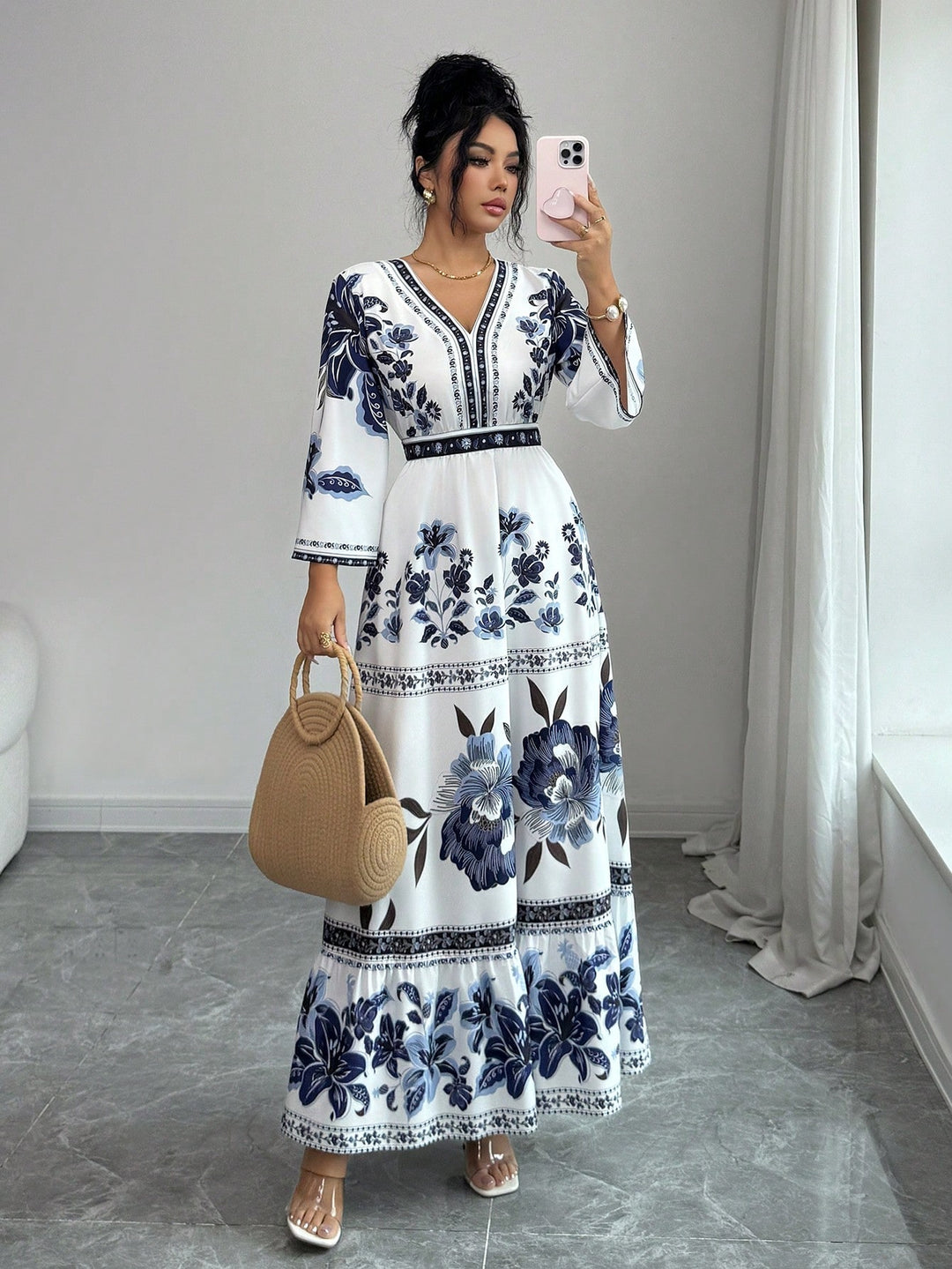 Rochie maxi SHEIN, mix culori