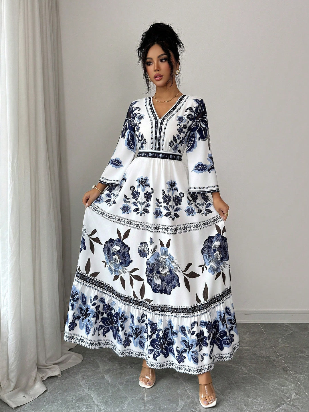 Rochie maxi SHEIN, mix culori