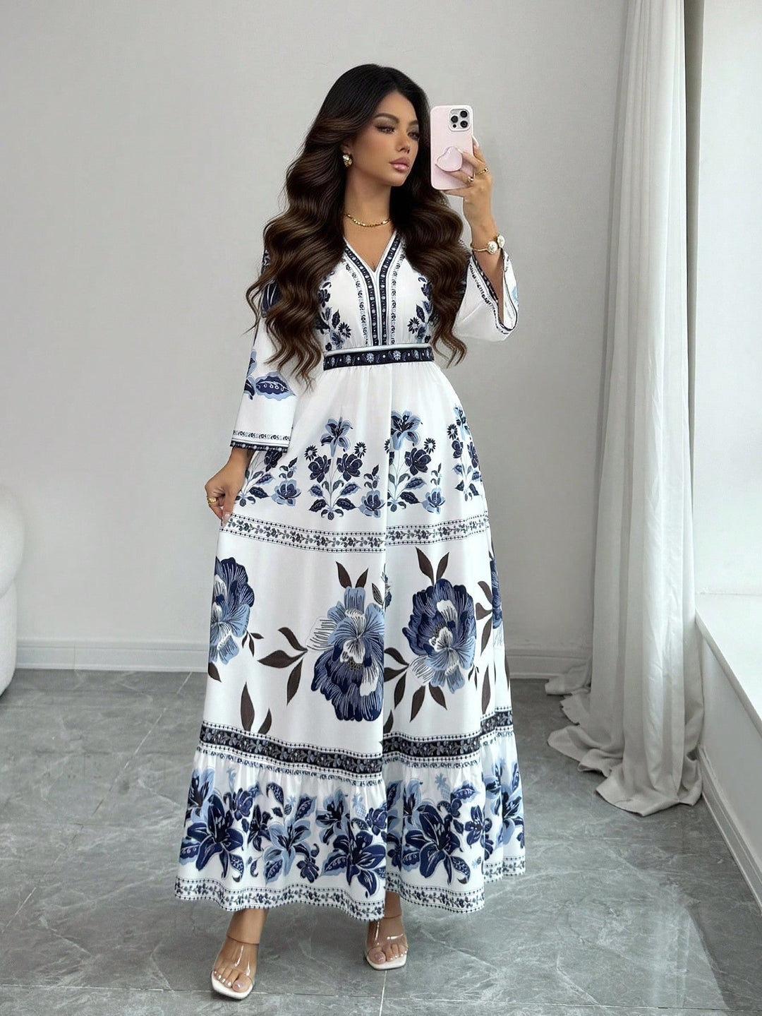 Rochie maxi SHEIN, mix culori