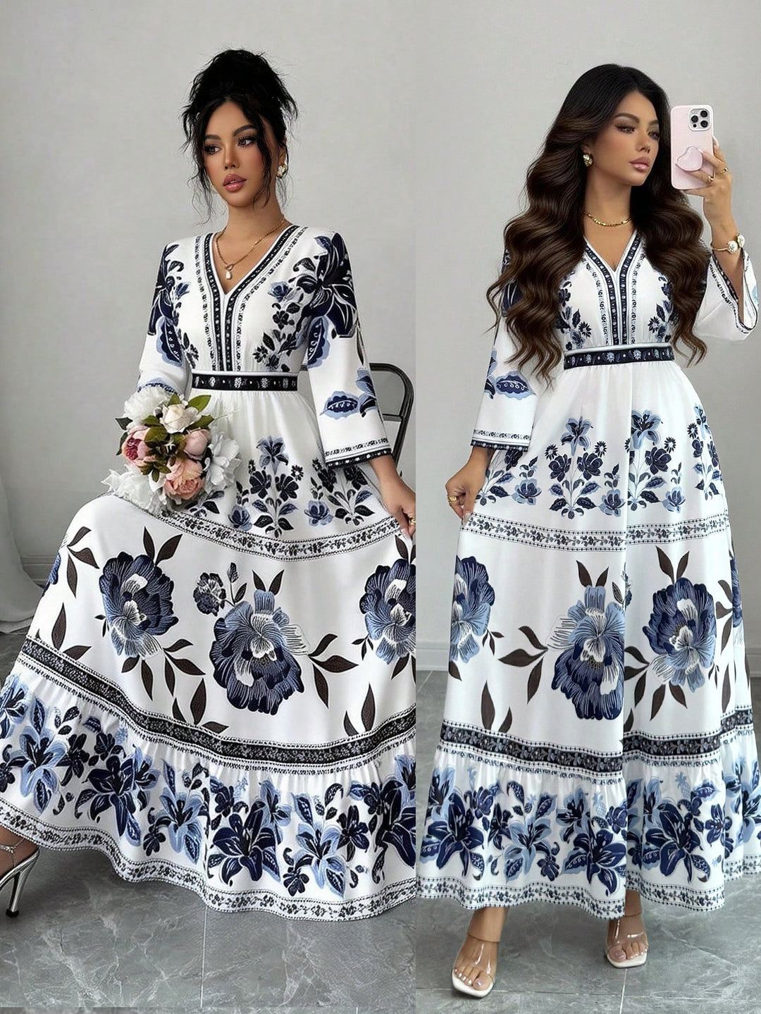 Rochie maxi SHEIN, mix culori