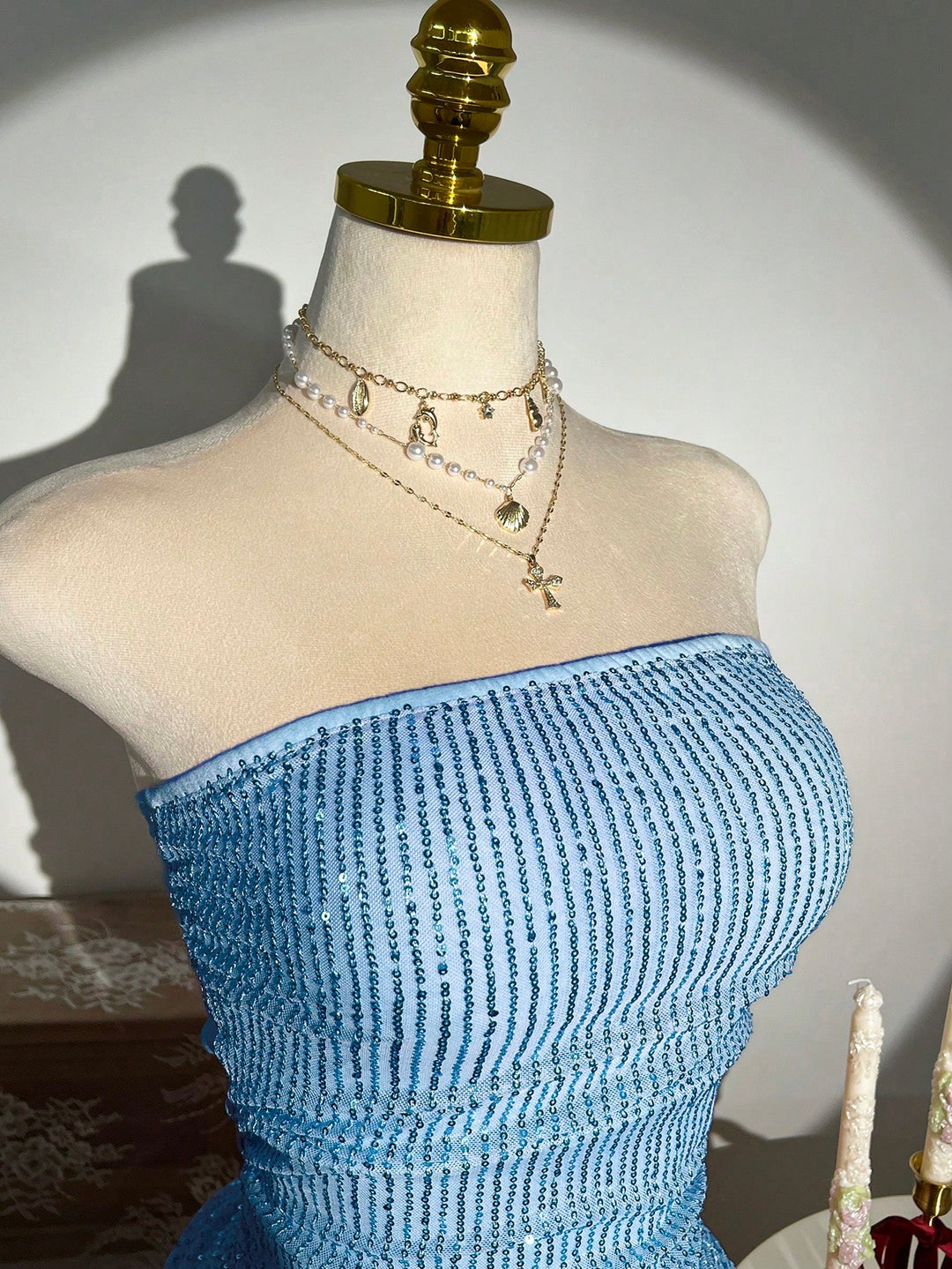 Rochie scurtă SHEIN, albastru