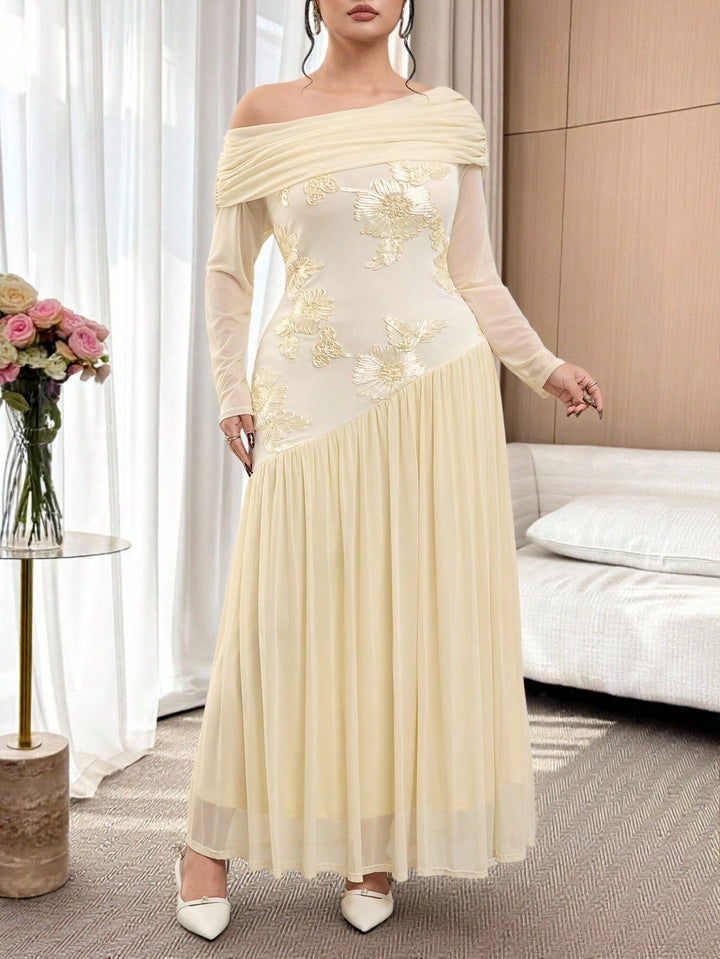 Rochie maxi SHEIN, crem