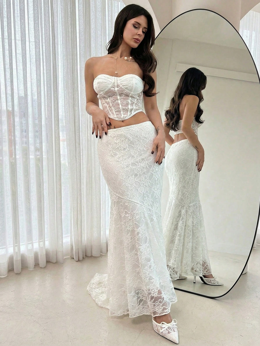 Top SHEIN, alb