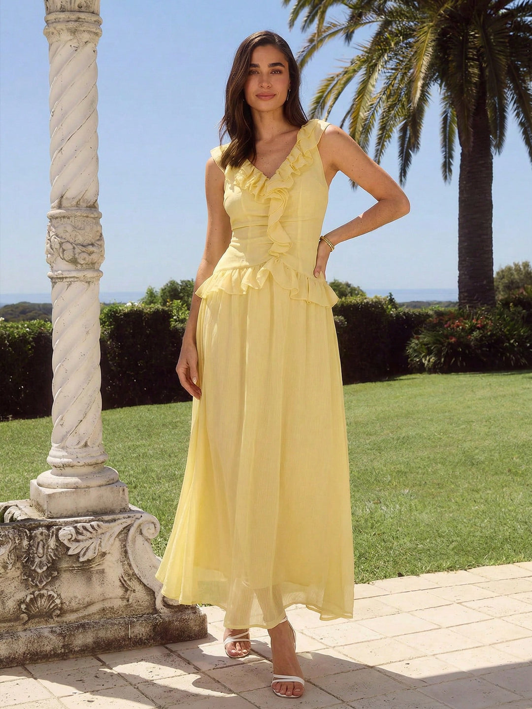 Rochie scurtă SHEIN, galben