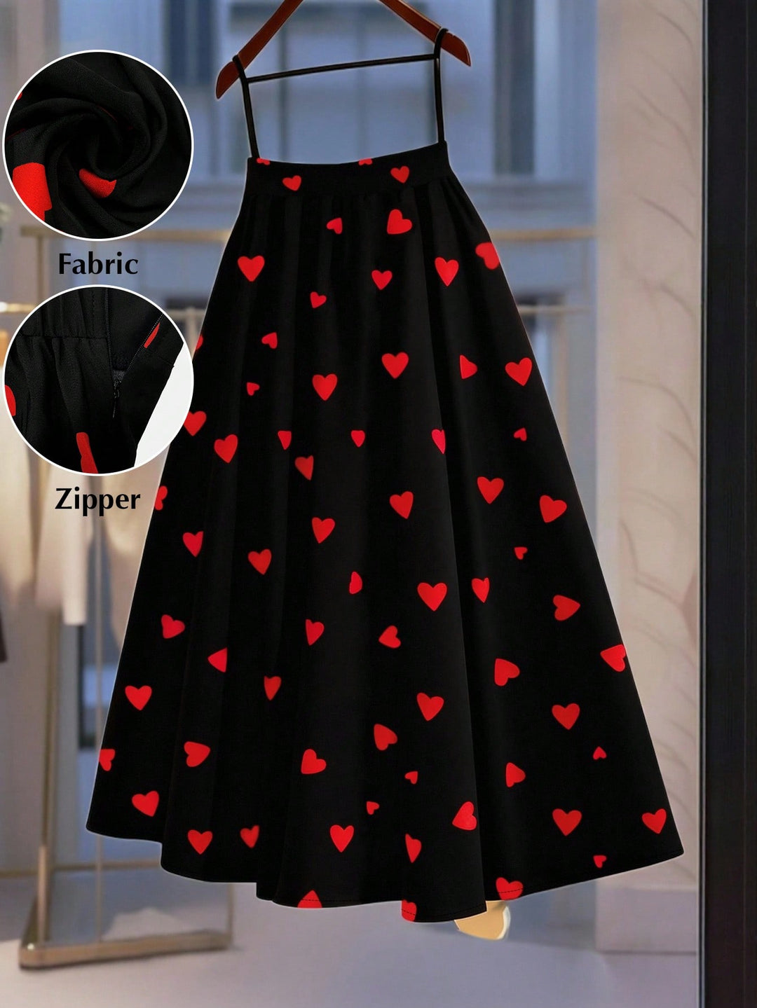 Fustă maxi SHEIN, negru
