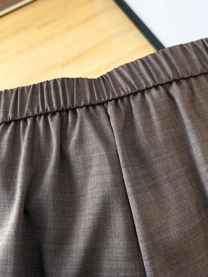 Pantalon de costum SHEIN, maro