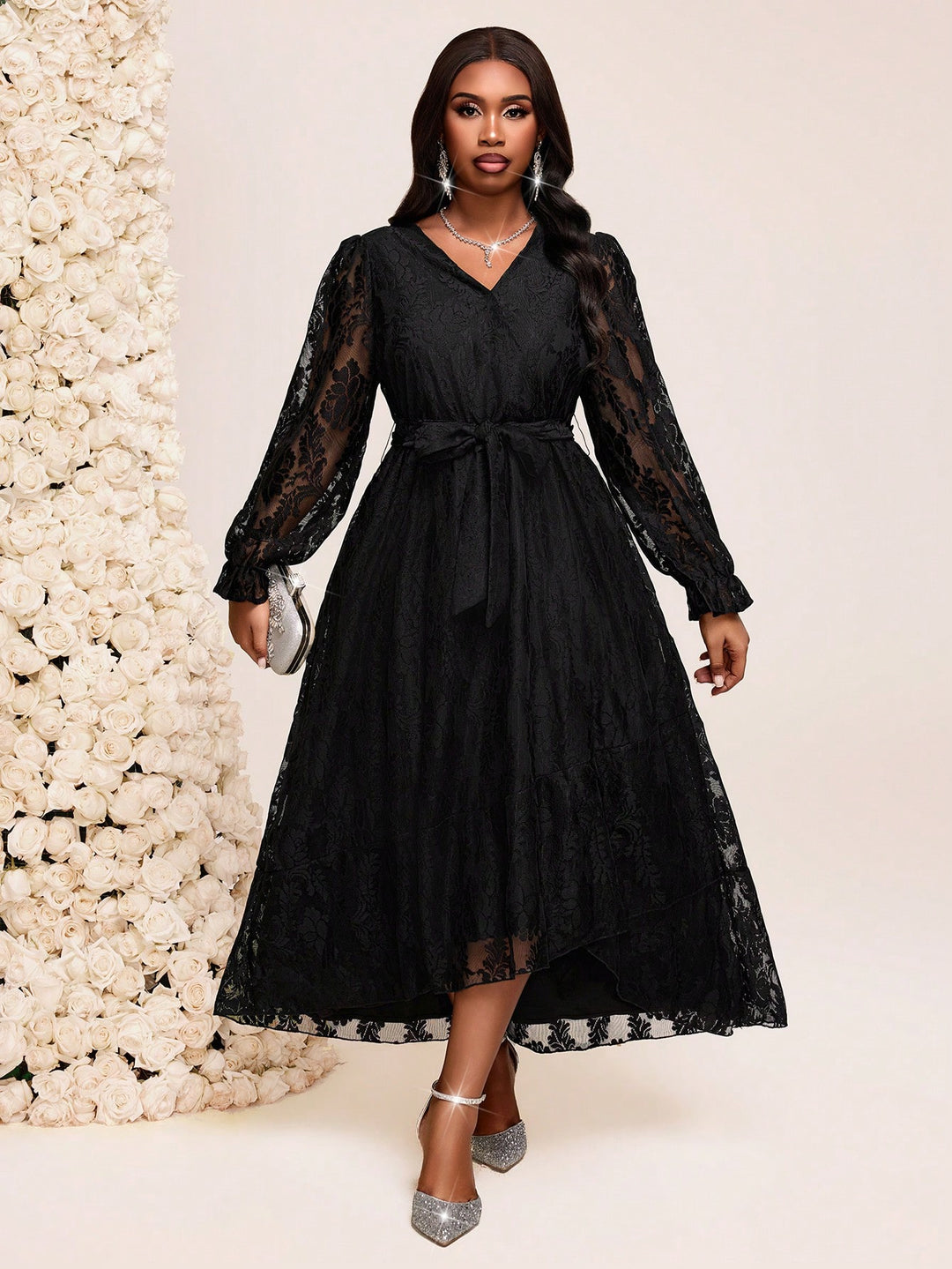 Rochie midi SHEIN, negru
