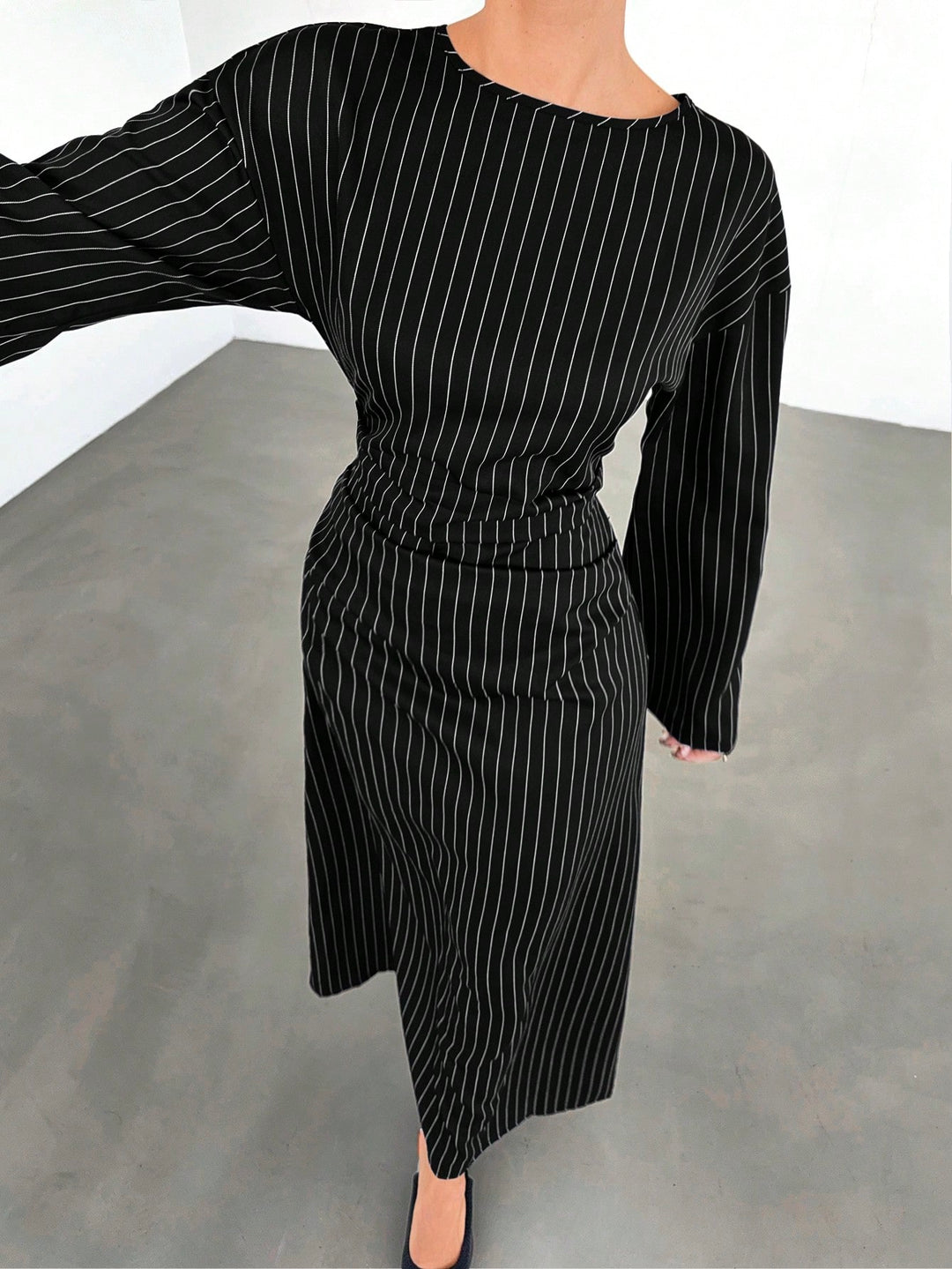 SHEIN maxi ruha, fekete