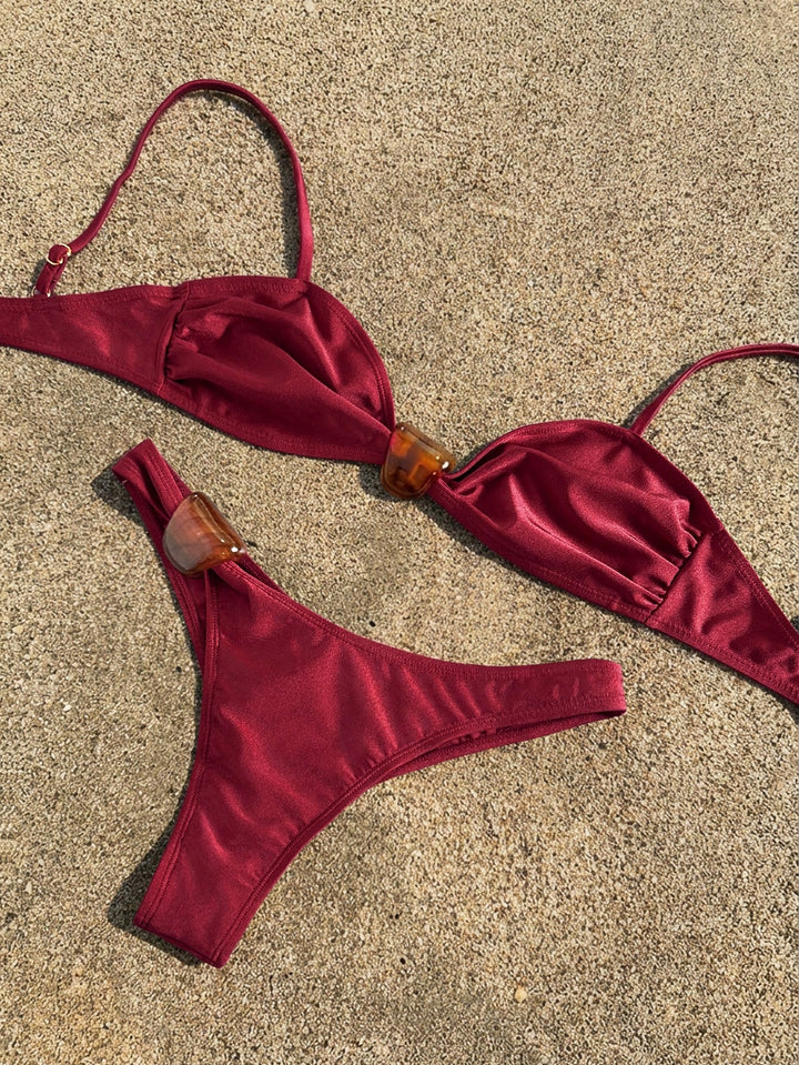 Set bikini SHEIN, vișiniu
