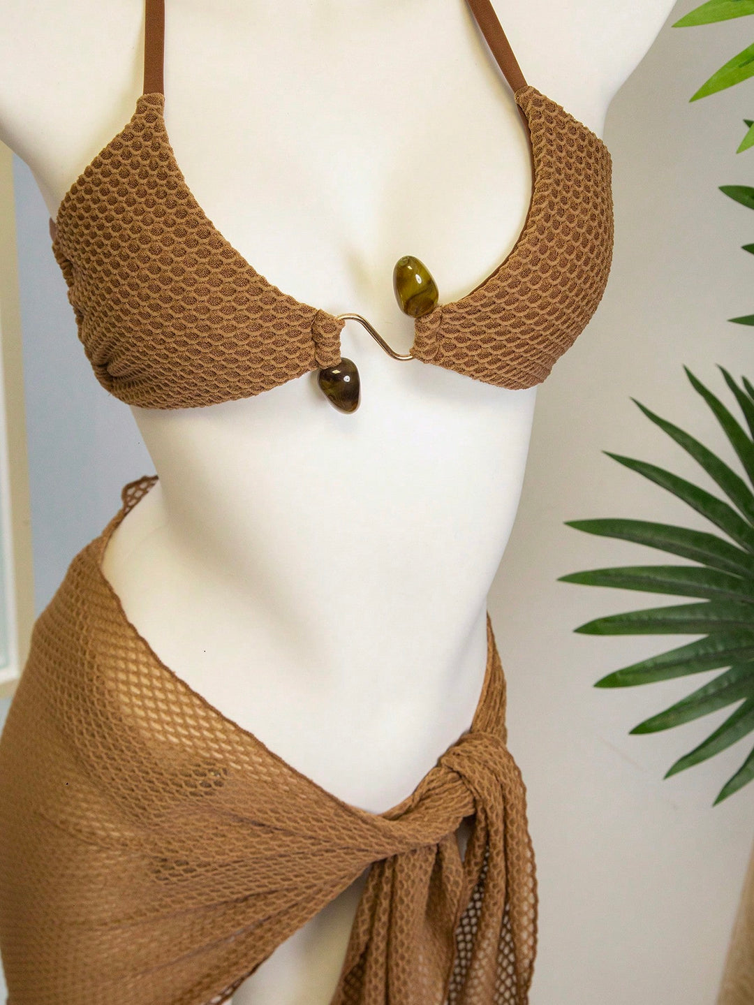 Set bikini SHEIN, bej