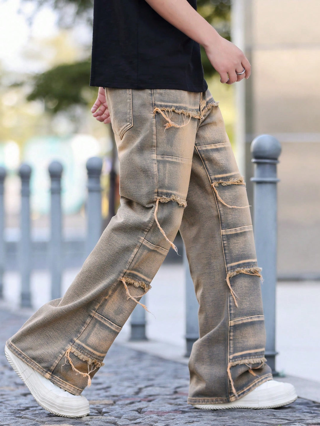 Jeans SHEIN, portocaliu