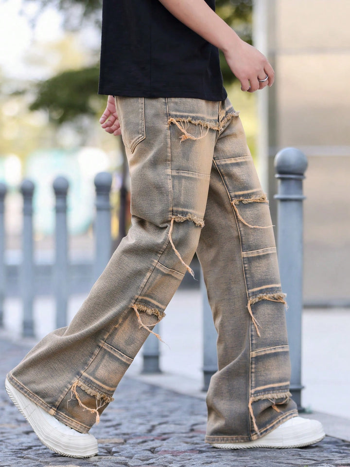 Jeans SHEIN, portocaliu