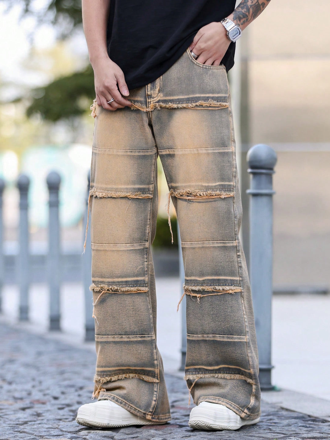 Jeans SHEIN, portocaliu