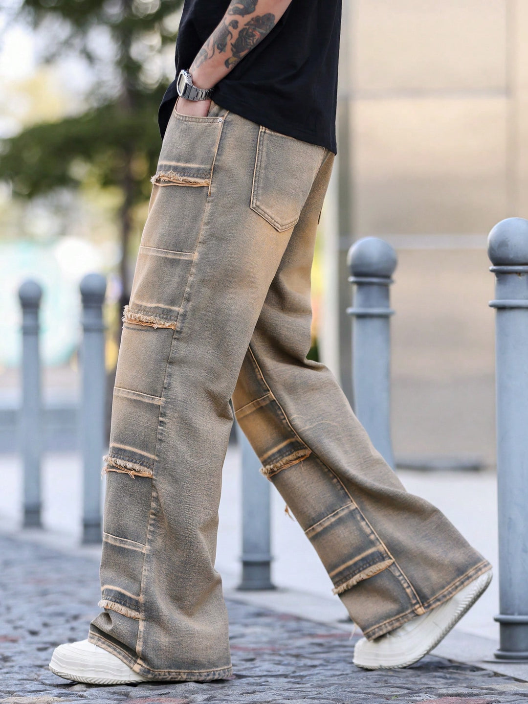 Jeans SHEIN, portocaliu