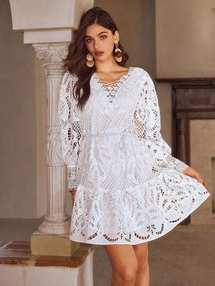 Rochie mini SHEIN, alb
