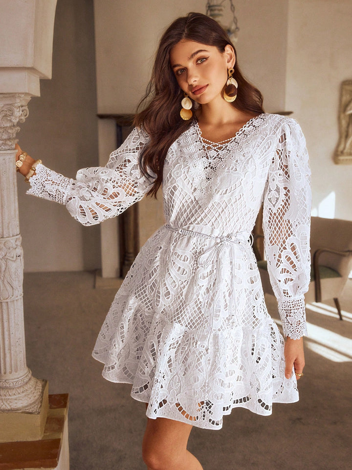 Rochie mini SHEIN, alb